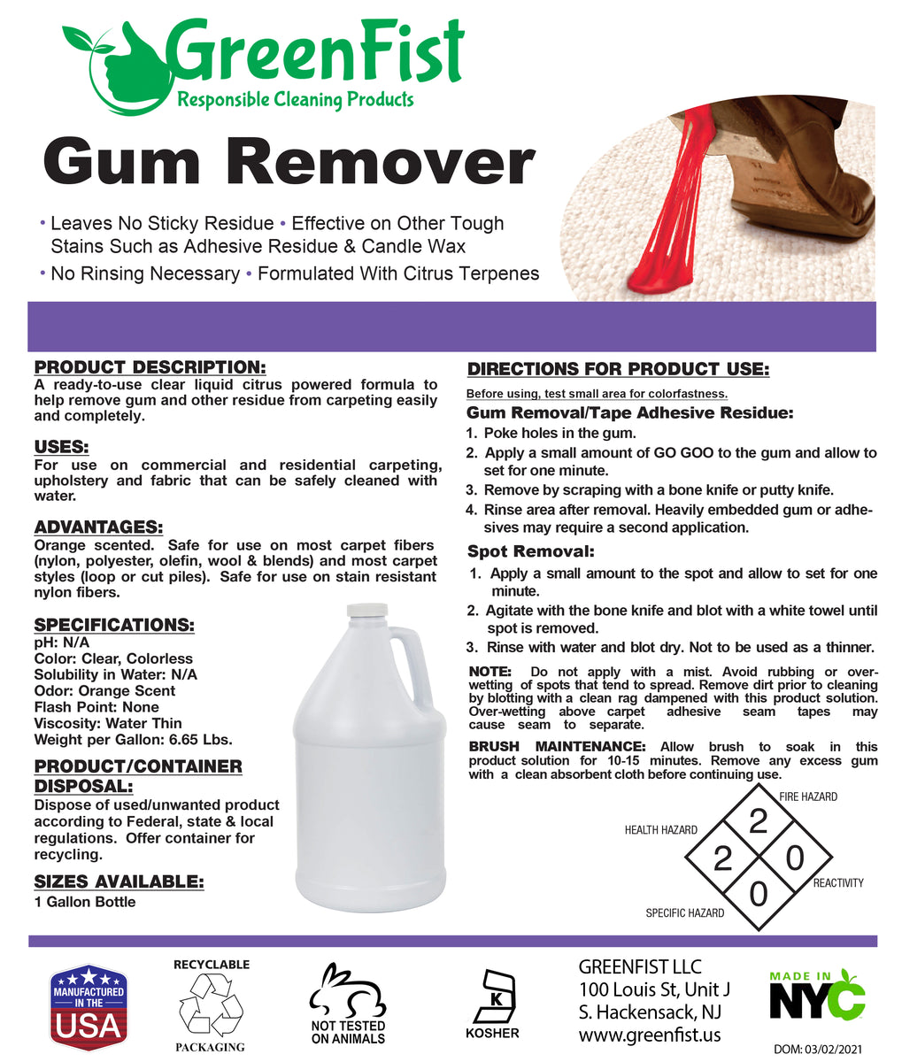 Gum Remover (ready-to-use) 1 Quarter – GreenFist